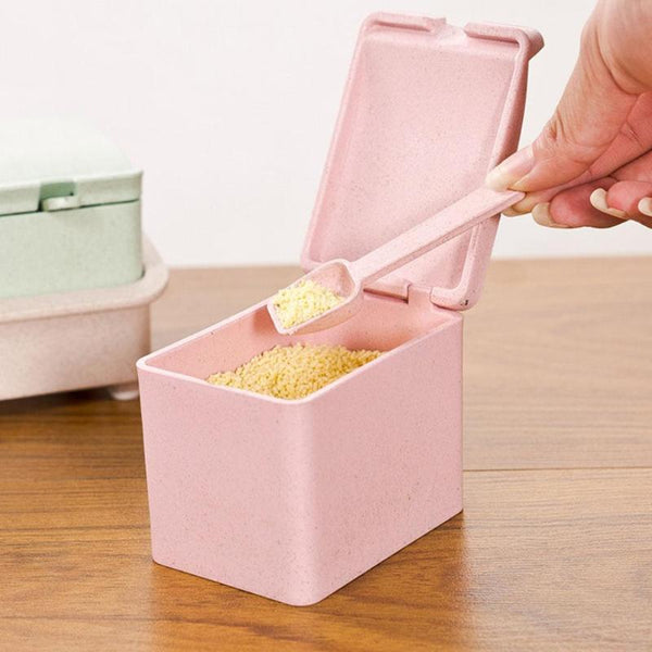 4 Grid Kitchen Creative Transparent Seasoning Cans Kitchen Cylindra Spice Rack Condiment Bottles Pepper