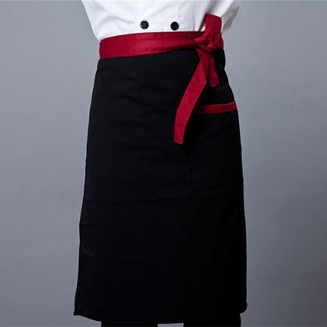 Fashion Baking Dress Half Apron Chef Apron Clothing Pockets Men Women Chef Uniform