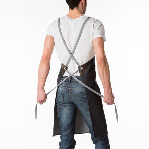 Fashion Male Waiter Kitchen Men Apron Big Pockets Chef